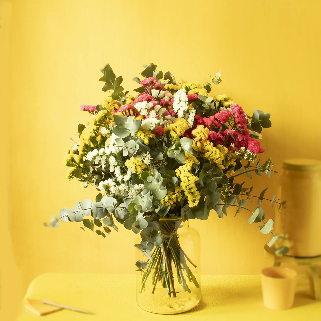 Sempri. Ramo de siemprevivas. Flores de larga duración que secan muy bien. - Imagen 4